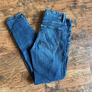 MOTHER Dark Blue Skinny Jeans